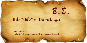 Bódán Dorottya névjegykártya